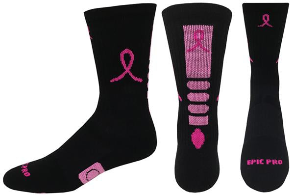 Pink Ribbon Crew Socks